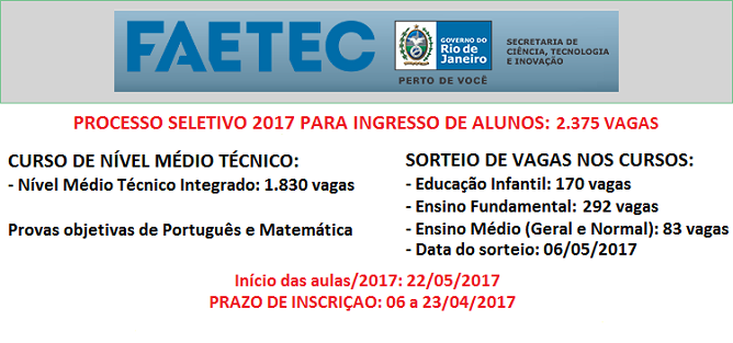 Processo Seletivo 2017